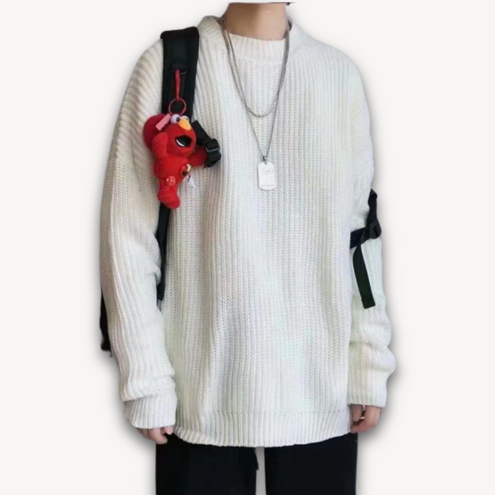 Loravelle | Men's Knitted Sweater - Casual Oversized Pullover for Adults - Soft Acrylic Winter Wear