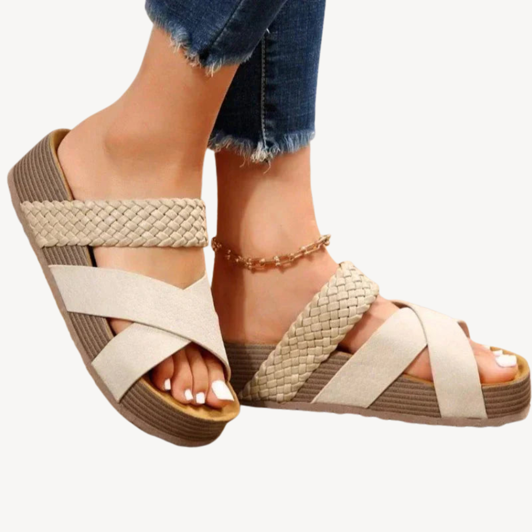 Orthopedic Faux Leather Sandals for Women | Loravelle