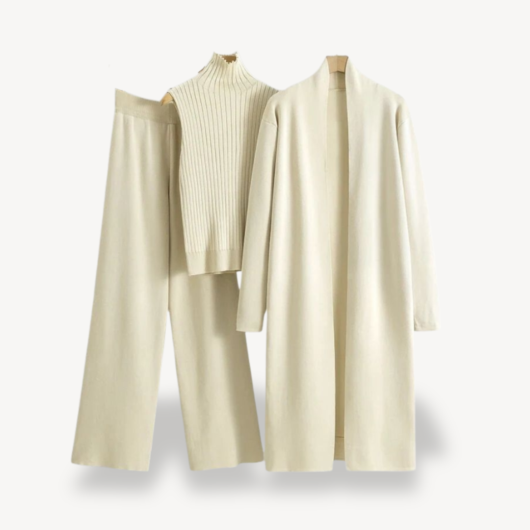 Women’s Ribbed Knit 3-Piece Set | Loravelle