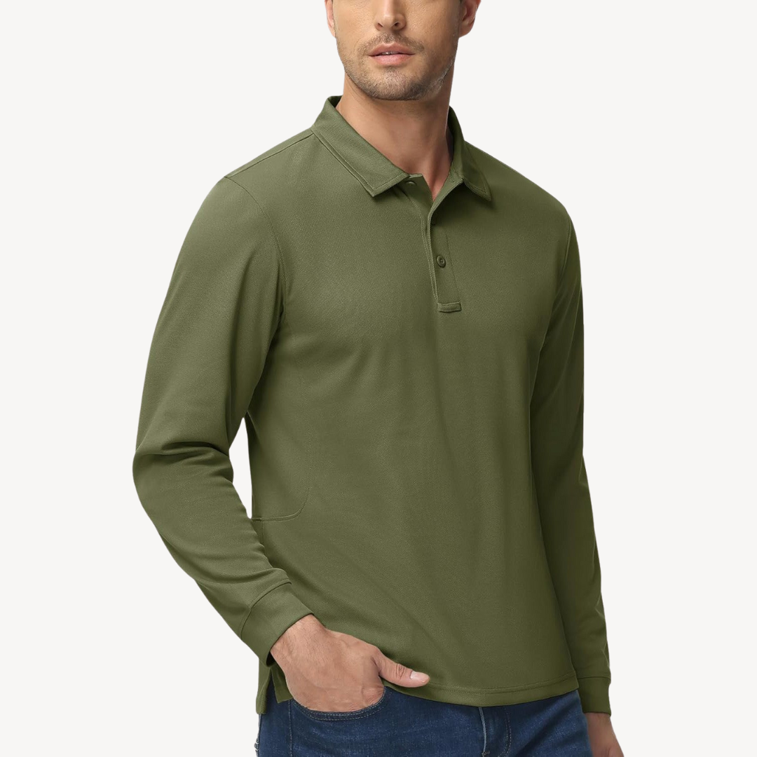 Men's Long Sleeve Polo Shirt | Loravelle