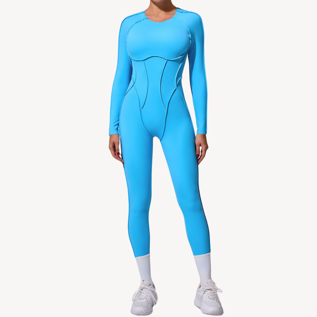 Loravelle | Women's Short-Sleeve Compression Jumpsuit
