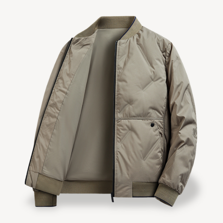 Men's Hybrid Puffer Bomber Jacket | Loravelle