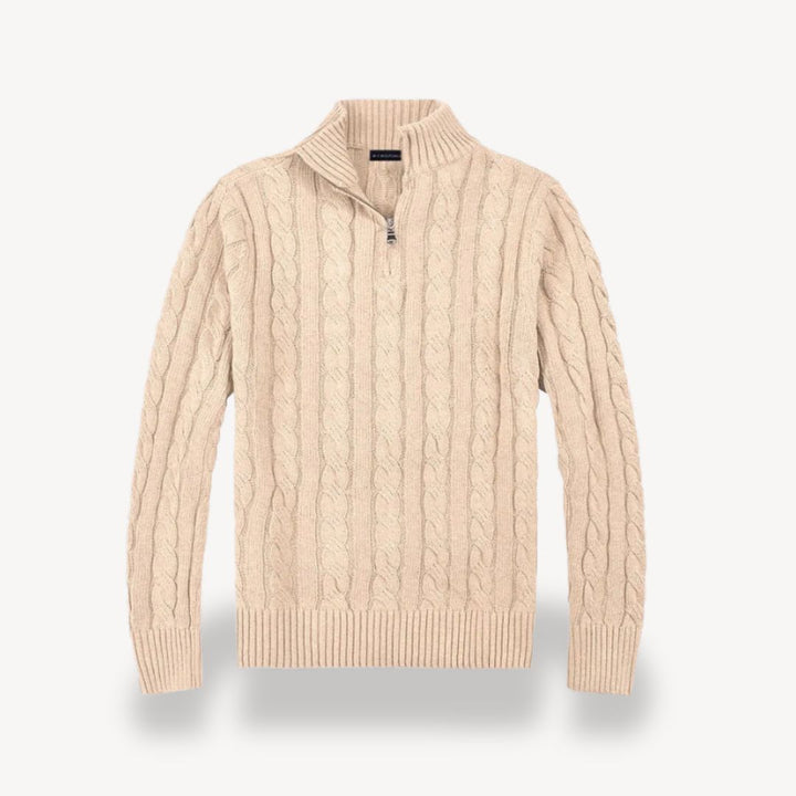 Cable Knit Half-Zip Sweater Men | Loravelle