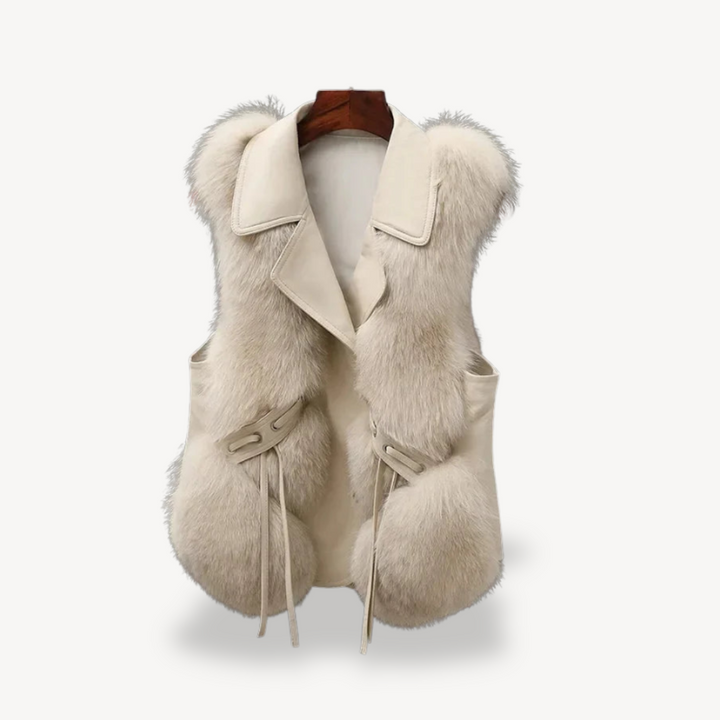 Faux Fur Leather Vest for Women | Loravelle