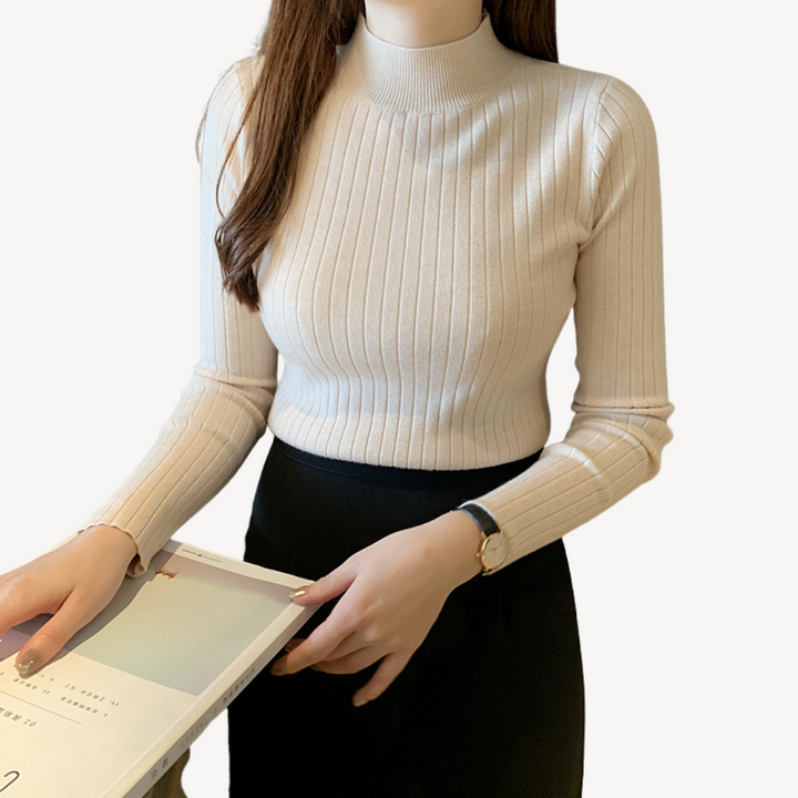Ribbed Turtleneck Sweater for Women | Loravelle