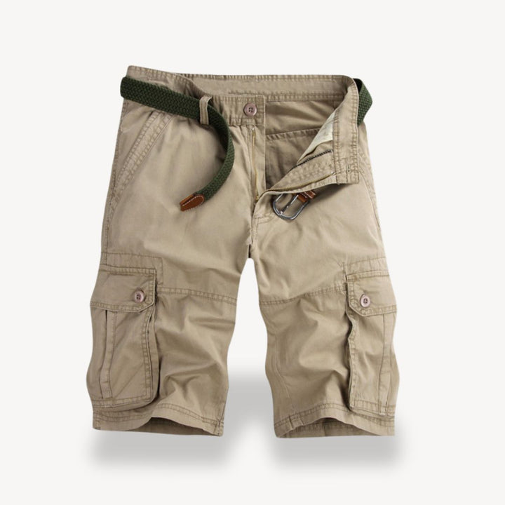 Men's Twill Belted Cargo Shorts | Loravelle