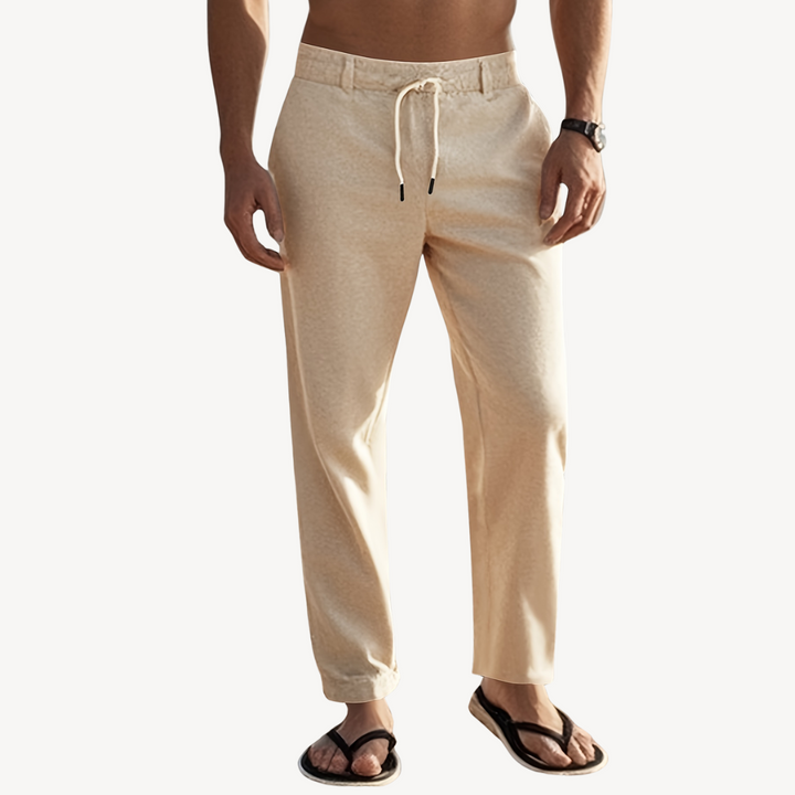 Men’s Linen Drawstring Pants – Casual Comfortable Trousers | Loravelle