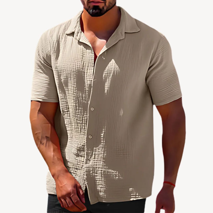 Linen Short Sleeve Shirt Men | Loravelle