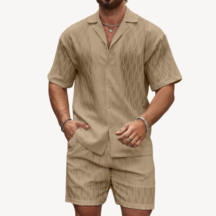 Loravelle | Men's Patterned Knit Summer Set
