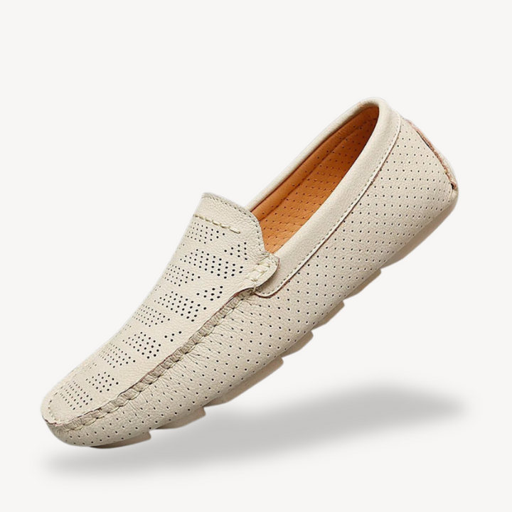 Men's Perforated Loafers – Slip-On Shoes | Loravelle
