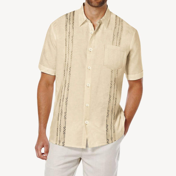 Men's Linen Guayabera Shirt | Loravelle