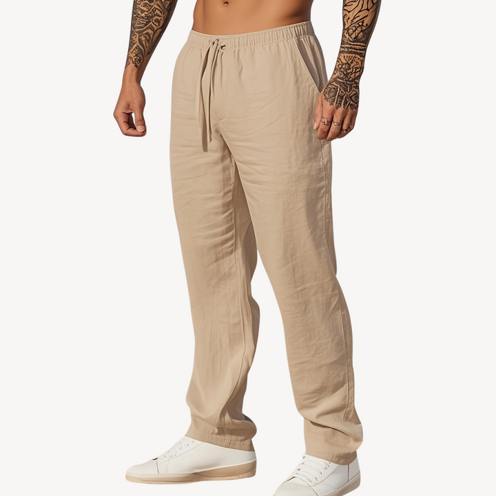 Men’s Linen Drawstring Pants – Casual Comfortable Trousers | Loravelle