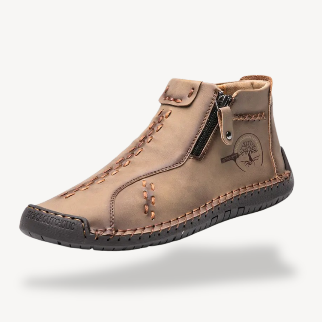 Men's Orthopedic Leather Zipper Boots | Loravelle