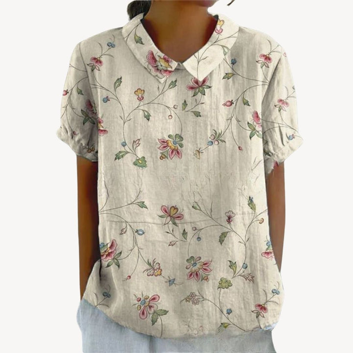 Floral Print Button-Up Shirt Women | Loravelle