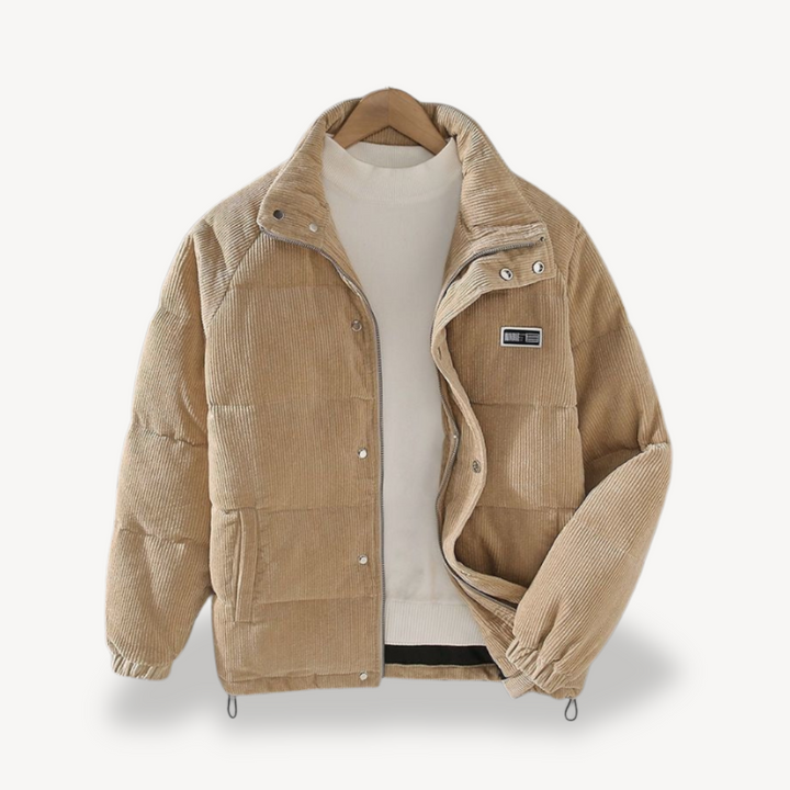 Corduroy Puffer Jacket for Men | Loravelle