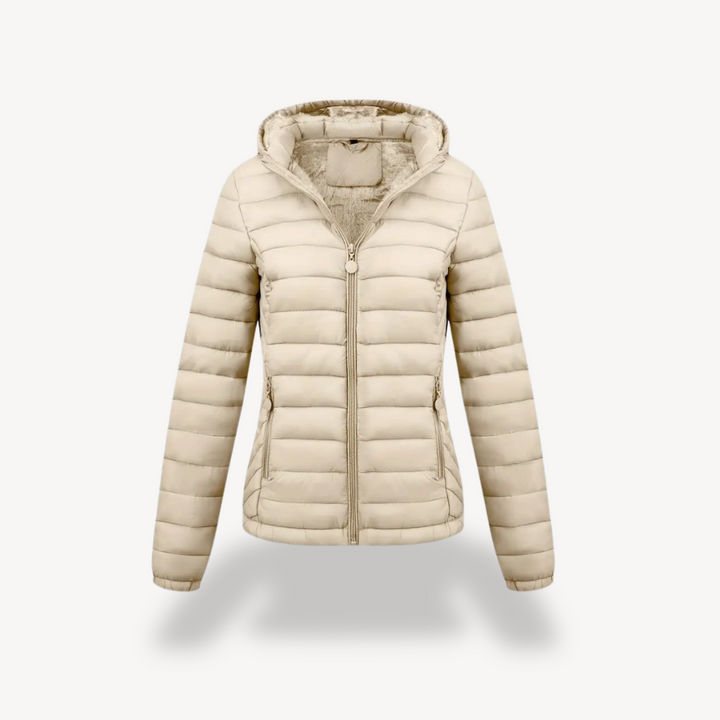 Women’s Quilted Puffer Jacket with Hood | Loravelle