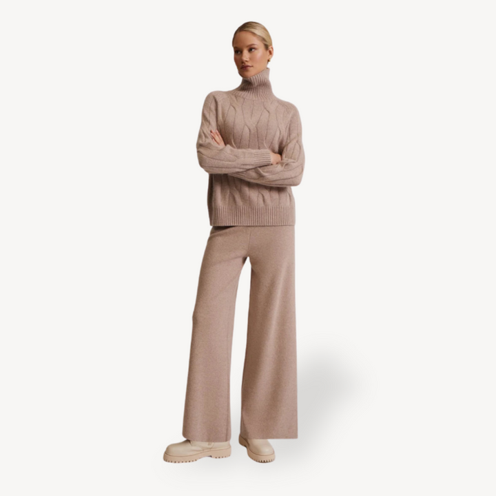 Cable Knit Sweater and Pants Set | Loravelle