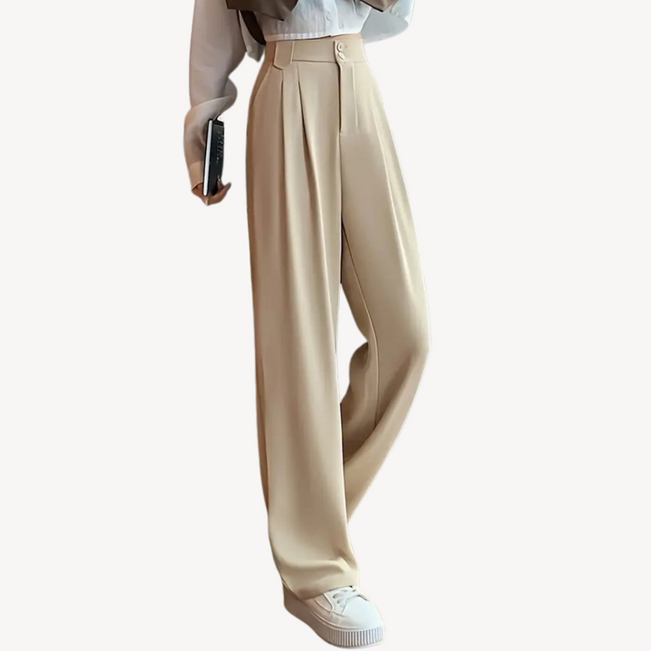 Wide-Leg Pleated Pants for Women | Loravelle