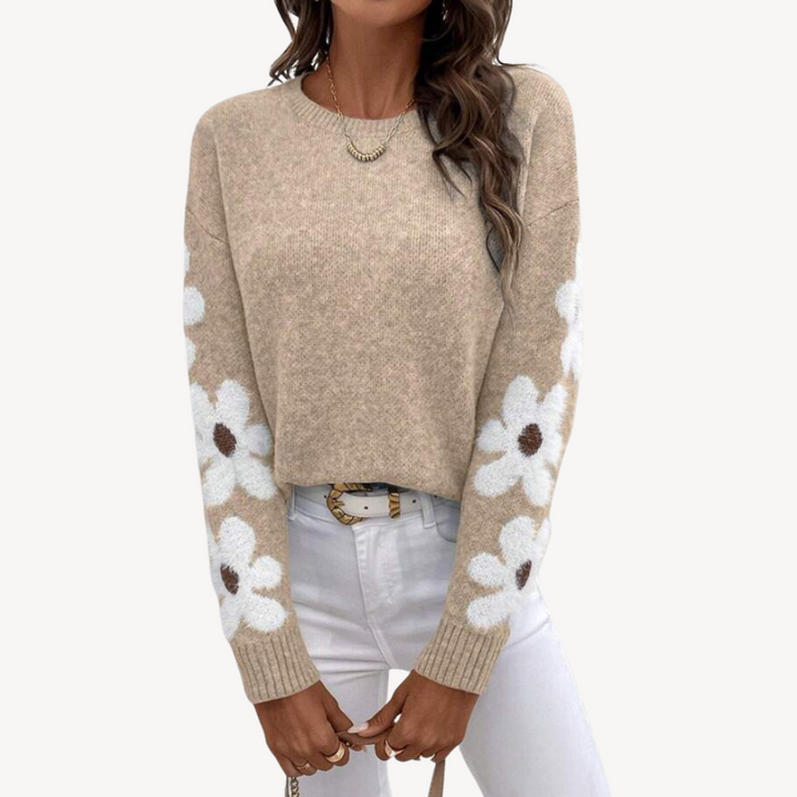 Floral Embroidered Sweater for Women | Loravelle