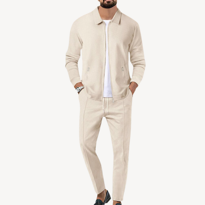 Men's Casual Zip-Up Jacket & Pants Set | Loravelle