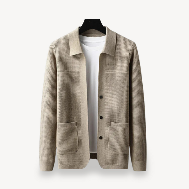 Ribbed Knit Cardigan for Men | Loravelle
