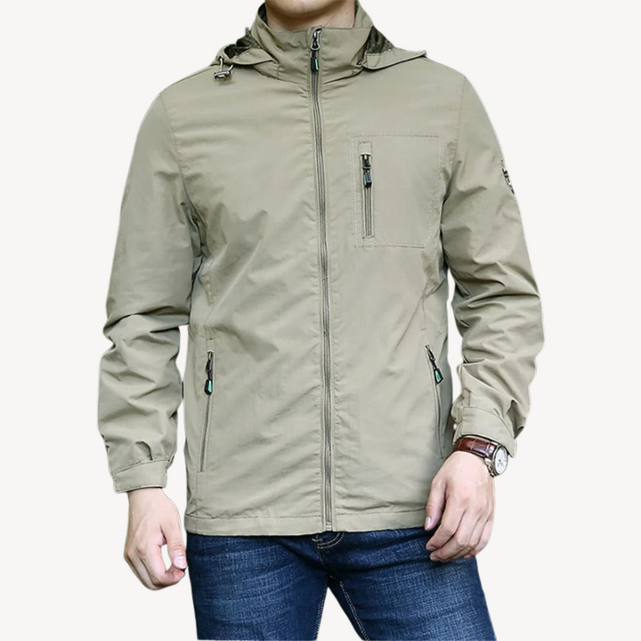 Men’s Zipper Closure Hooded Jacket | Loravelle