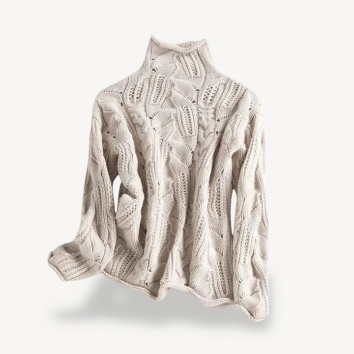 Ribbed Knit Turtleneck Sweater for Women | Loravelle