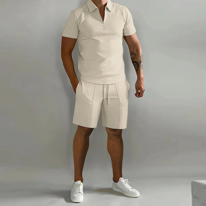 Knit Polo Shirt & Shorts Set Men | Loravelle