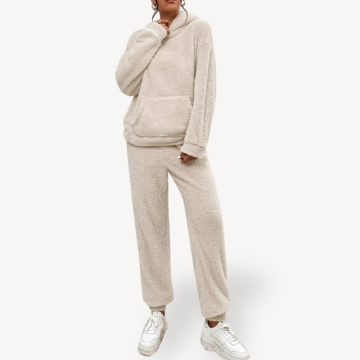 Women’s Plush Fleece Loungewear Set Hoodie | Loravelle