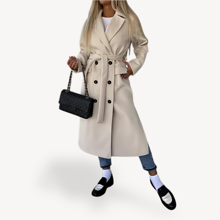 Women's Wool Blend Trench Coat | Loravelle