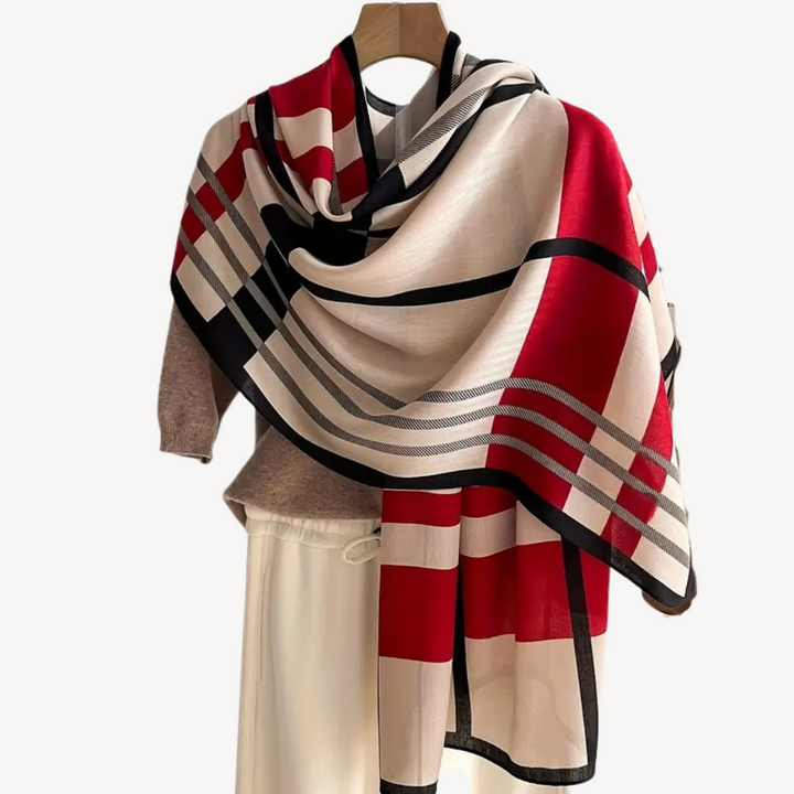 Plaid Pattern Shawl for Women | Loravelle