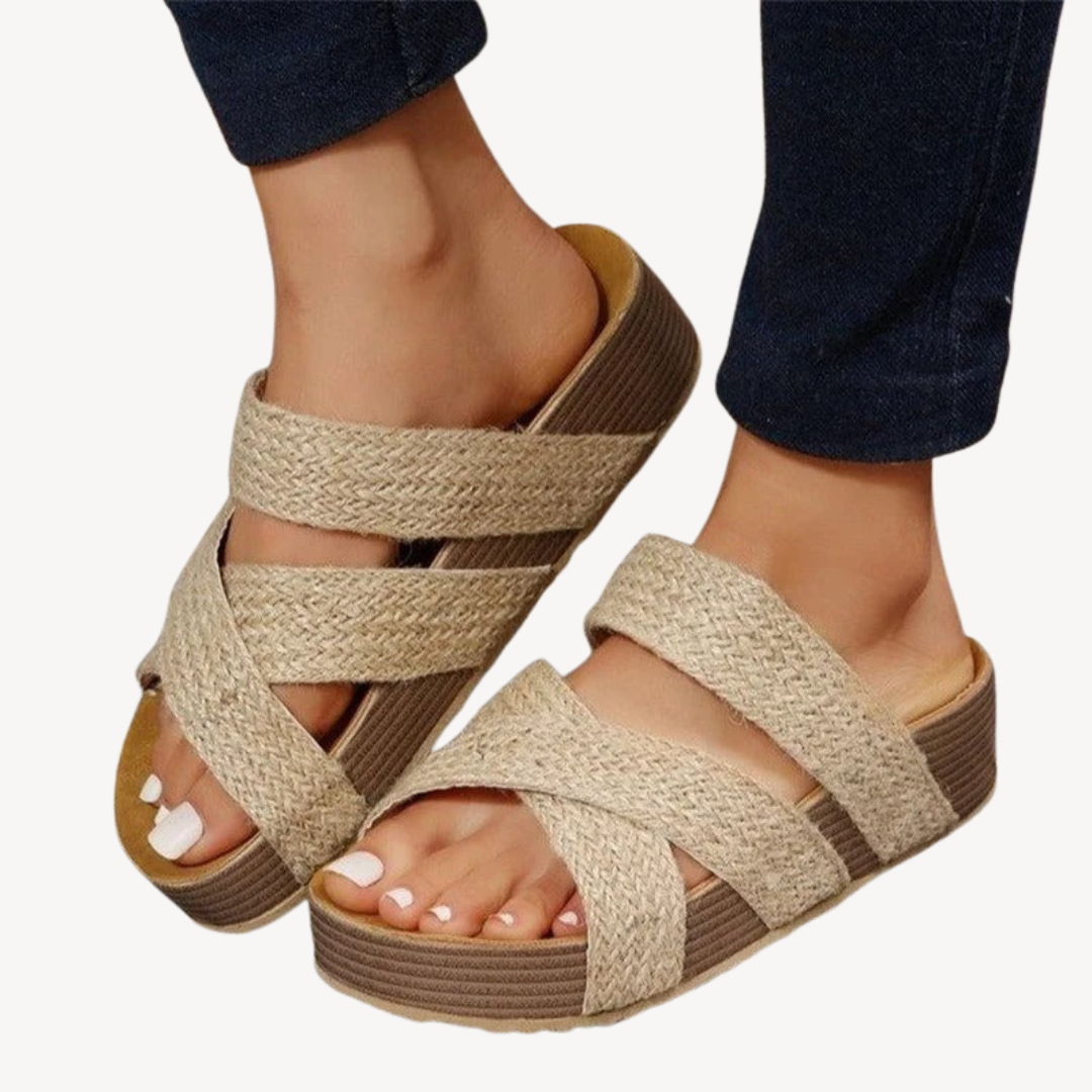 Orthopedic Faux Leather Sandals for Women | Loravelle