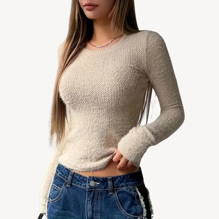 Ribbed Long Sleeve Top for Women | Loravelle