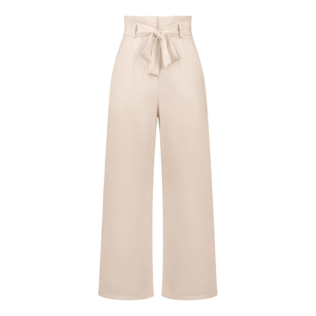 Tie Waist High-Waisted Trousers for women | Loravelle