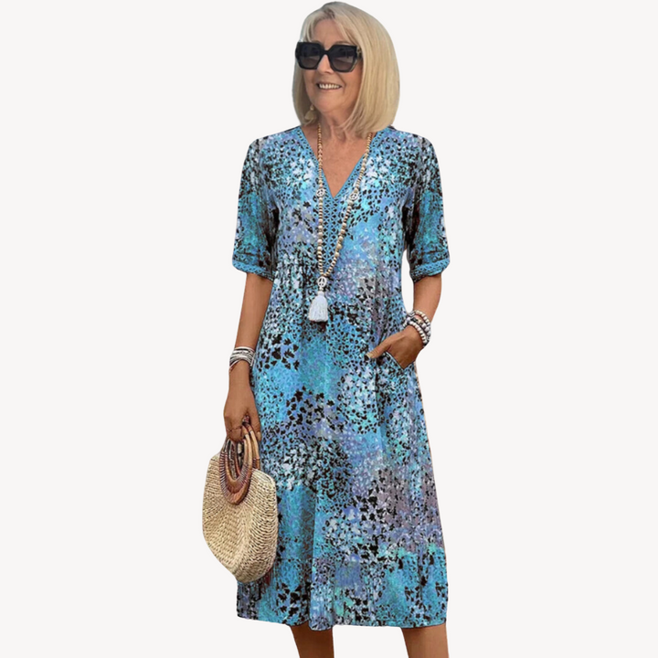 Loravelle | Women's Cotton Boho Midi Dress