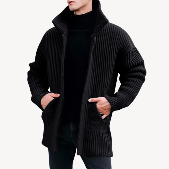 Ribbed Knit Cardigan for Men | Loravelle