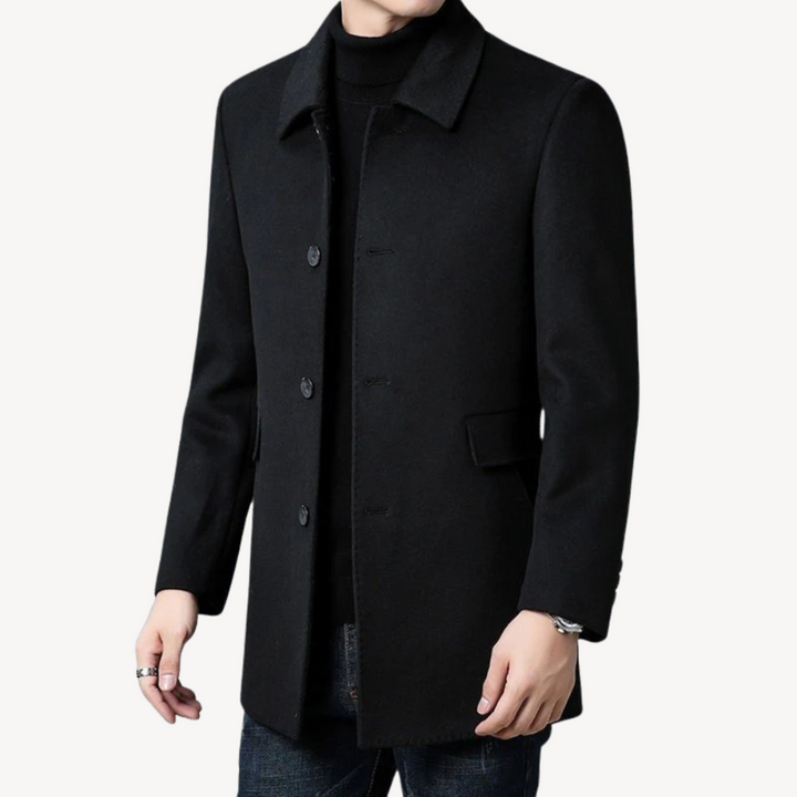 Men's Wool Blend Coat | Loravelle