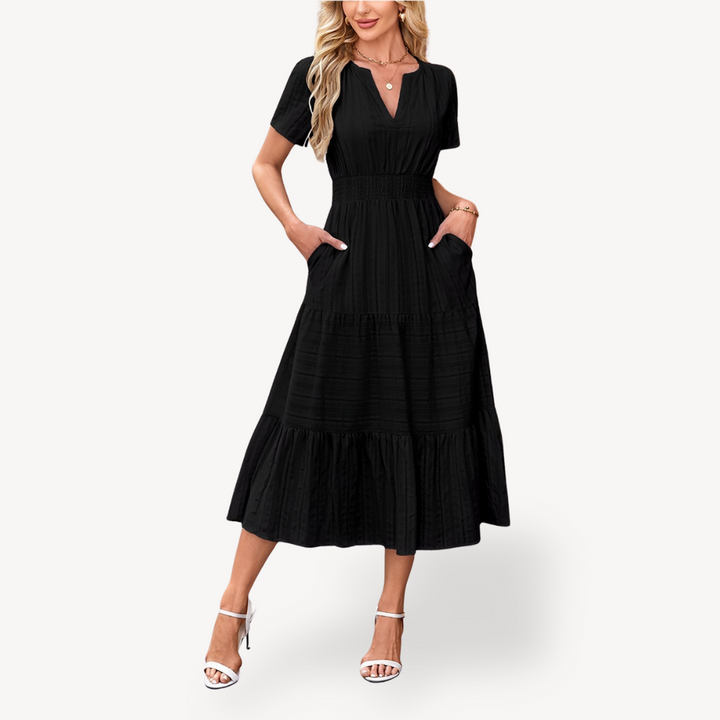 Tiered Midi Dress for Women | Loravelle