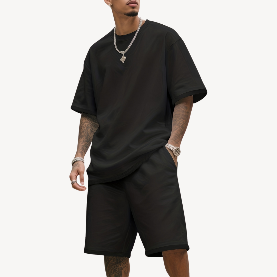 Men's Cotton Blend Short Set | Loravelle