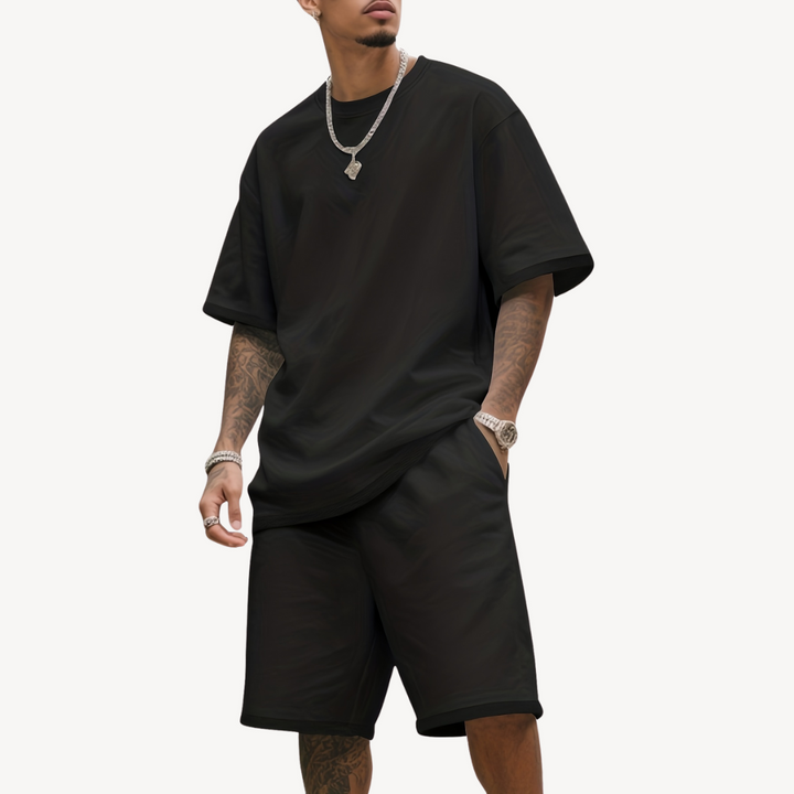 Men's Cotton Blend Short Set | Loravelle