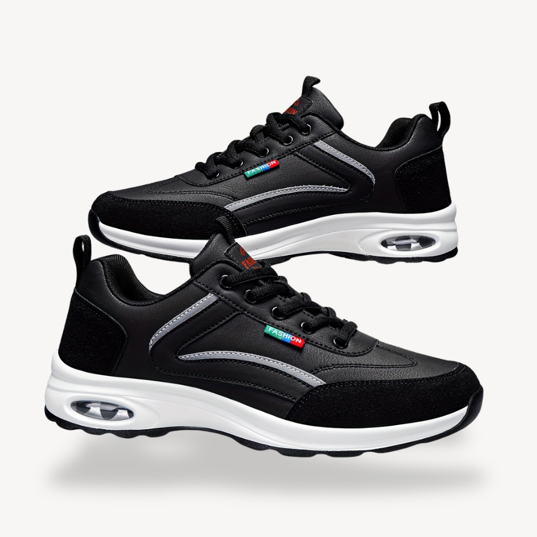 Men’s Orthopedic Air Cushion Sneakers PU Leather & Mesh | Loravelle