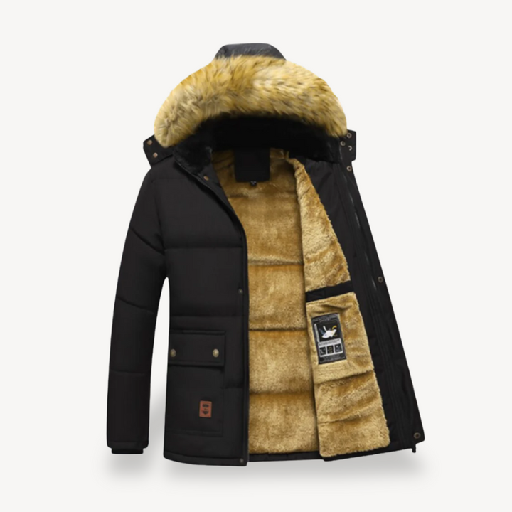 Men’s Faux Fur-Lined Parka Jacket | Loravelle