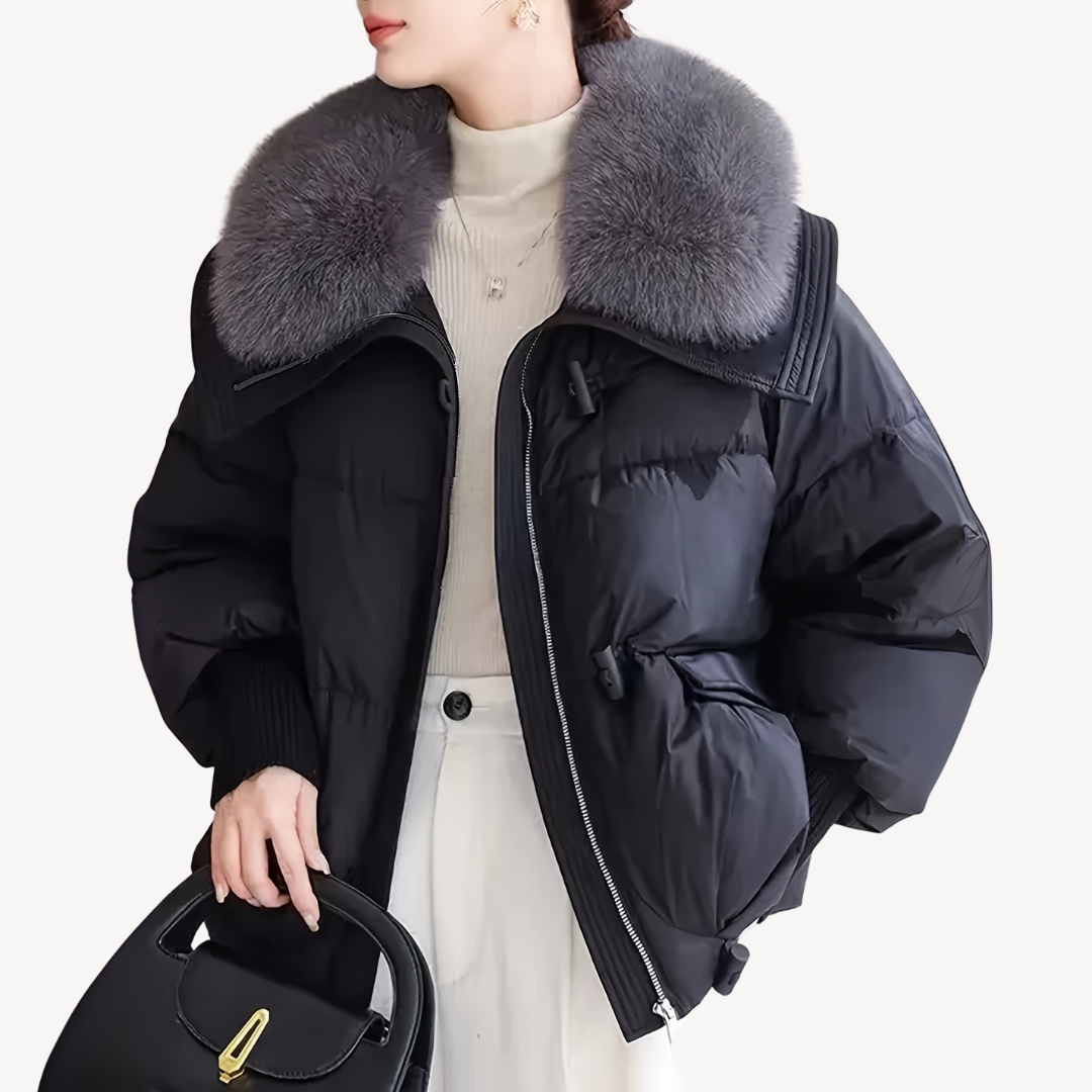 Women’s Faux Fur Collar Puffer Jacket | Loravelle