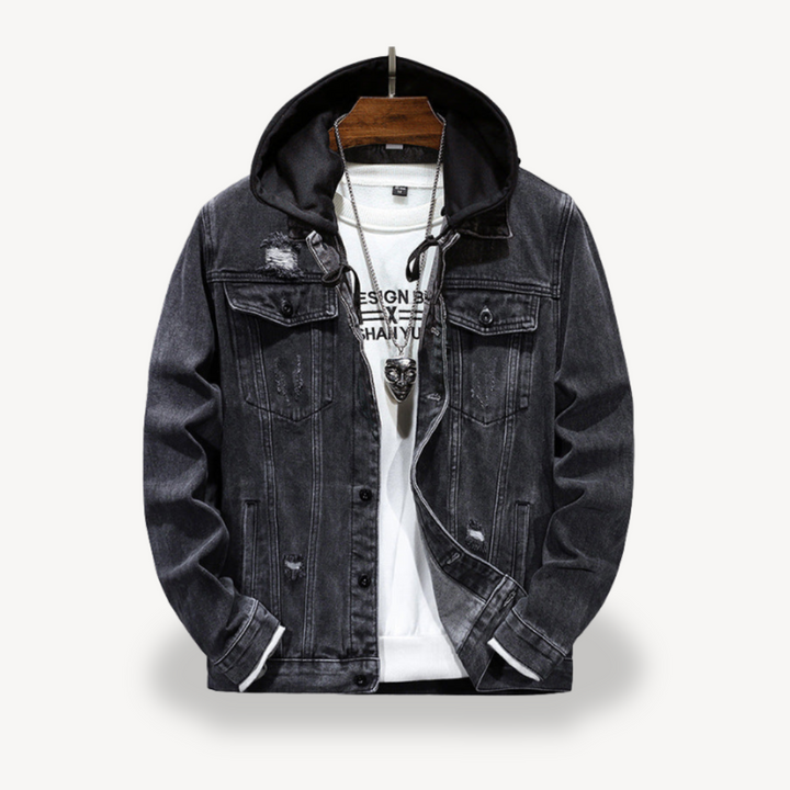 Denim Hoodie Jacket for Men | Loravelle