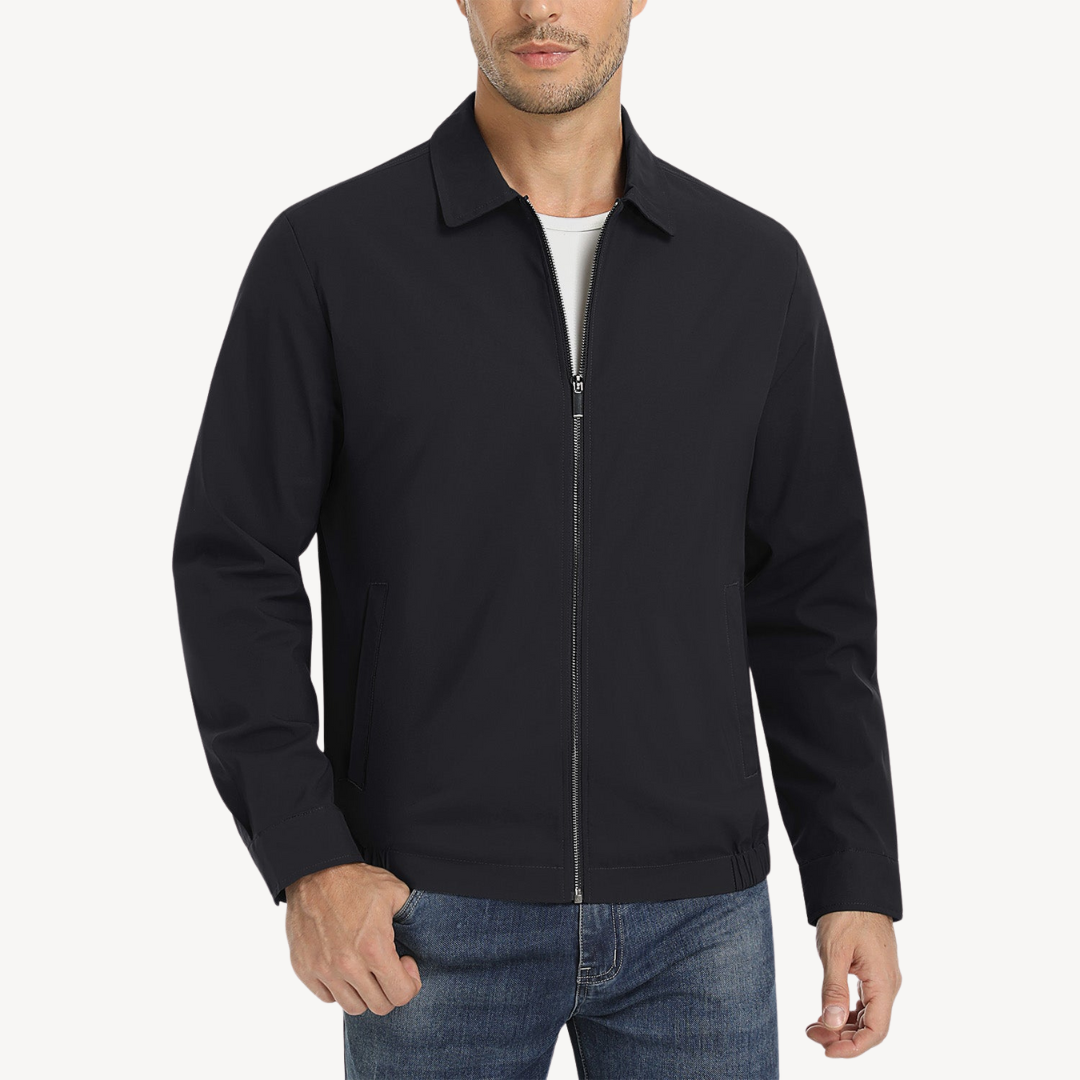 Men's Full-Zip Bomber Jacket with Pockets | Loravelle