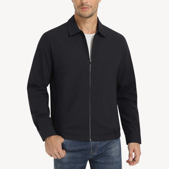 Men's Full-Zip Bomber Jacket with Pockets | Loravelle