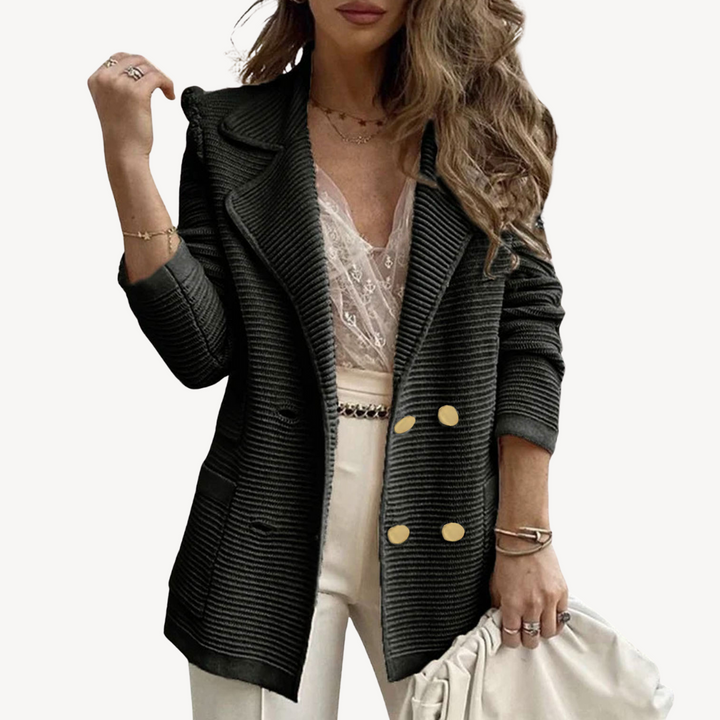 Women's Ribbed Blazer Jacket | Loravelle