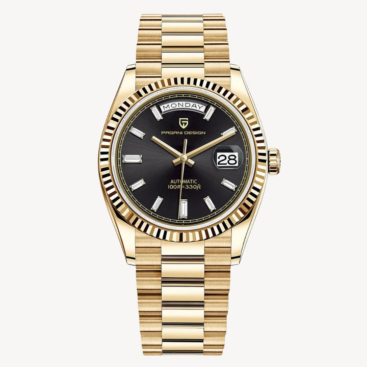 Steel Automatic Day-Date Watch Men | Loravelle