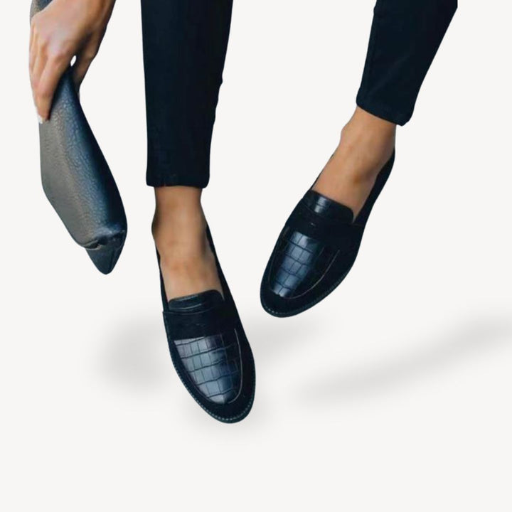 Suede Crocodile Orthopedic Loafers Women | Loravelle