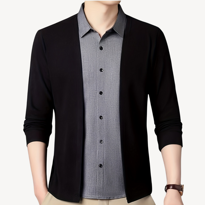 Men's Lightweight Knit Cardigan Open Front | Loravelle